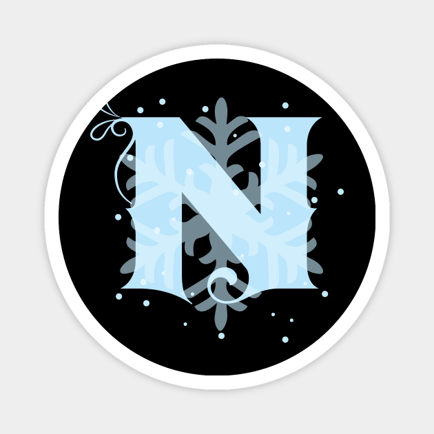 Winter Letter N Magnet by emma17